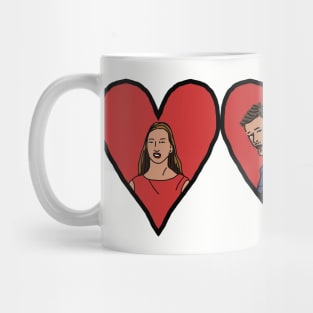 Distracted Boyfriend Meme Valentine Hearts on Valentines Day Mug